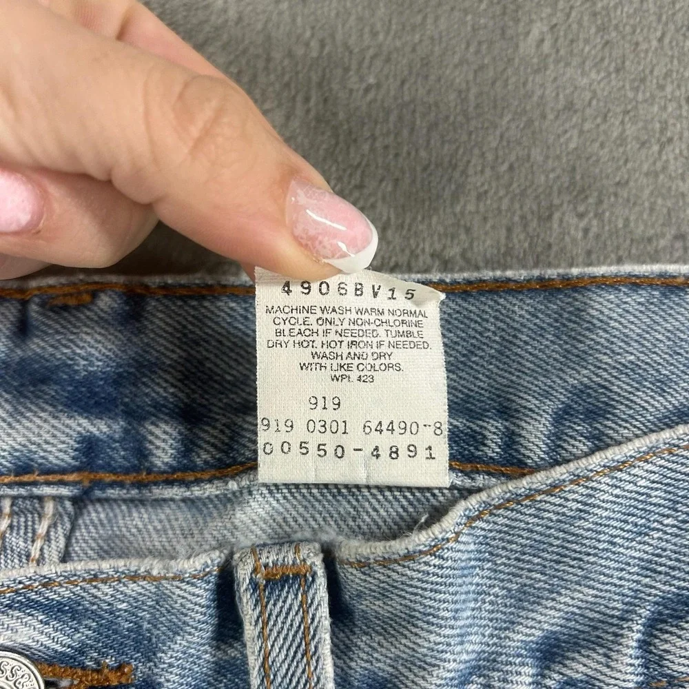 Levi's 550 Jeans Mens 32x30 Blue Light Wash Relaxed Tapered Distressed Denim